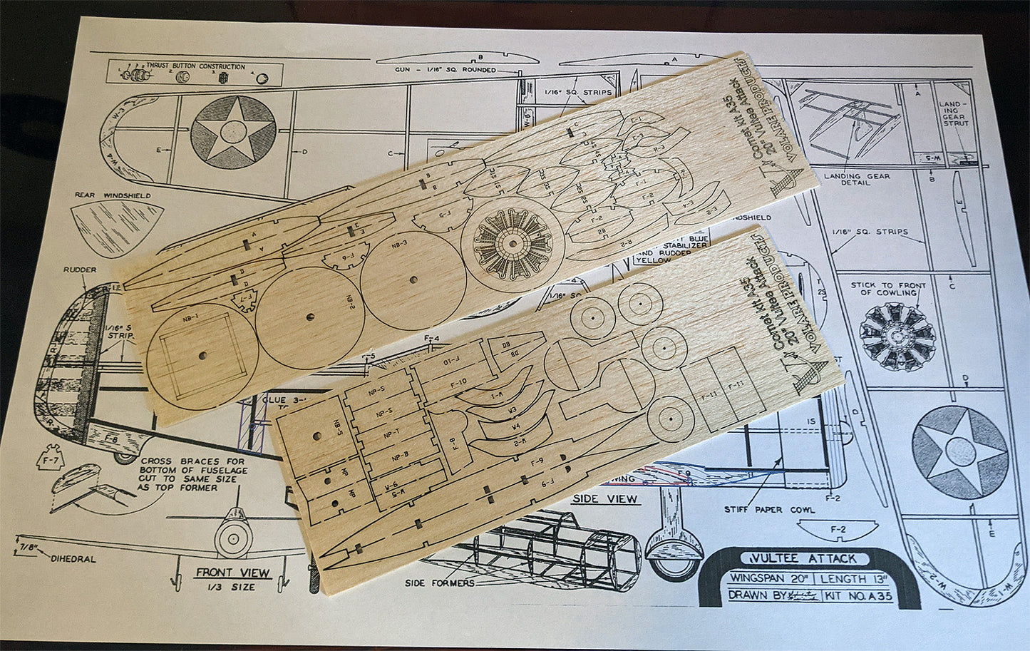 Comet's 20" span A35 - Vultee Attack Short Kit